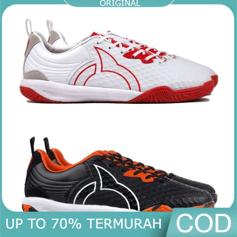 SEPATU FUTSAL ORTUSEIGHT JOGOSALA VENOM ORIGINAL ORTUS JOGOSALA RAMPAGE VENOM BLACK ORTRANGE WHITE