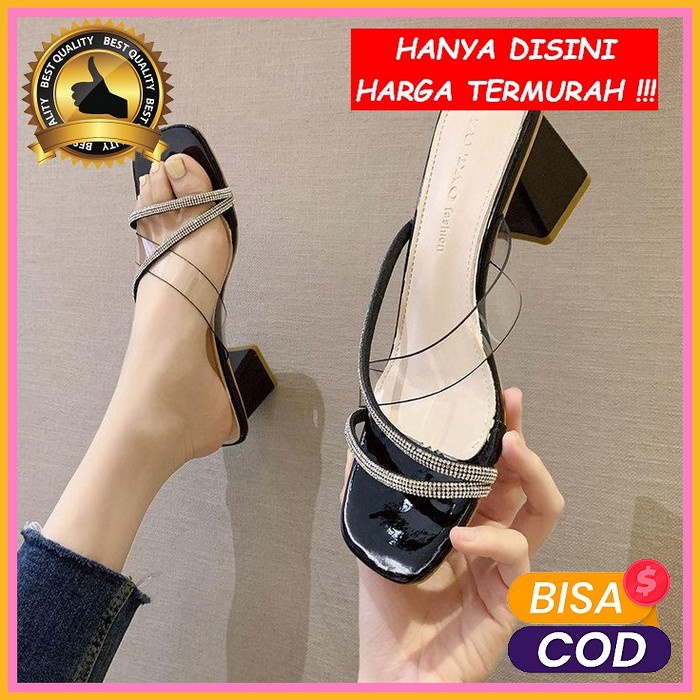 Underprice> Herdian Im 08 Mutiara Heels Wanita Hak Kaca 834) Heels Wanita Hak Tahu / Hils Hak Kaca W