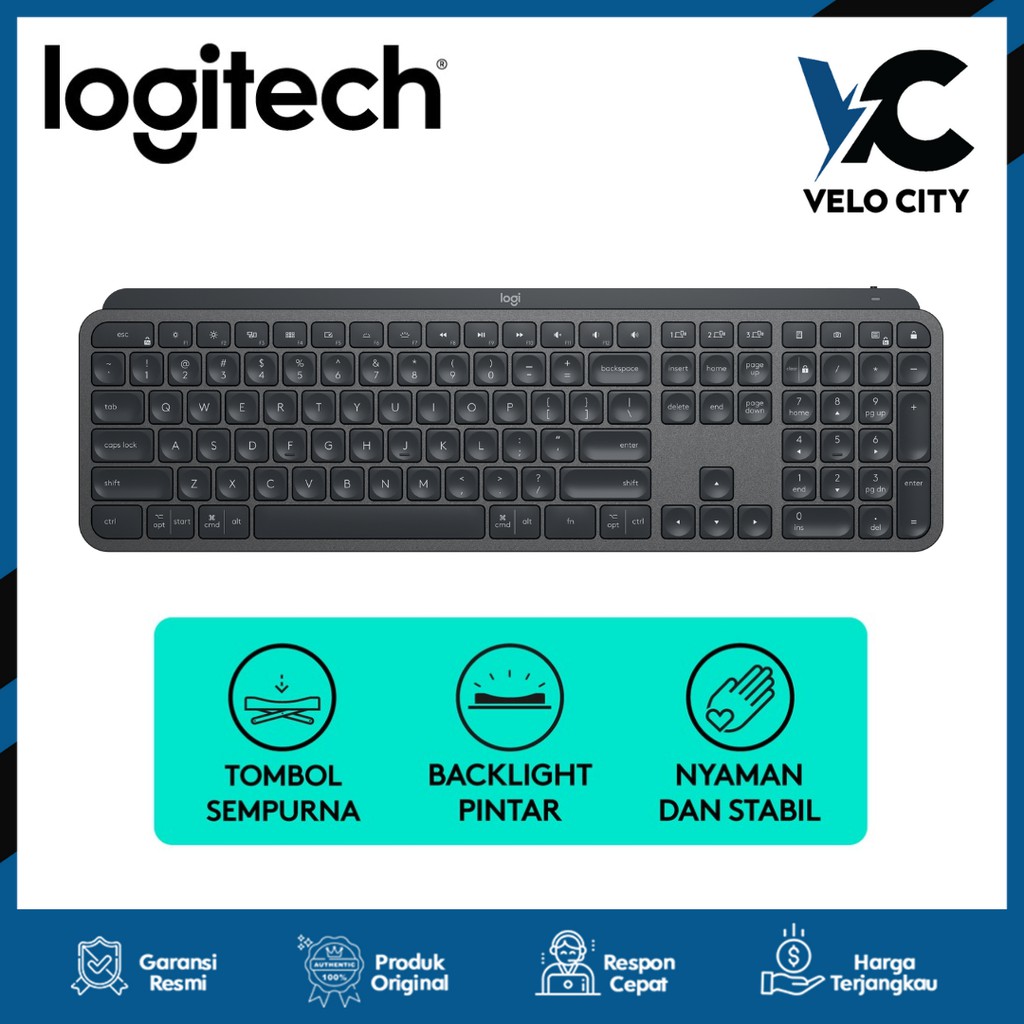 Logitech MX Keys Wireless Keyboard Ori - Garansi Resmi 1 Tahun