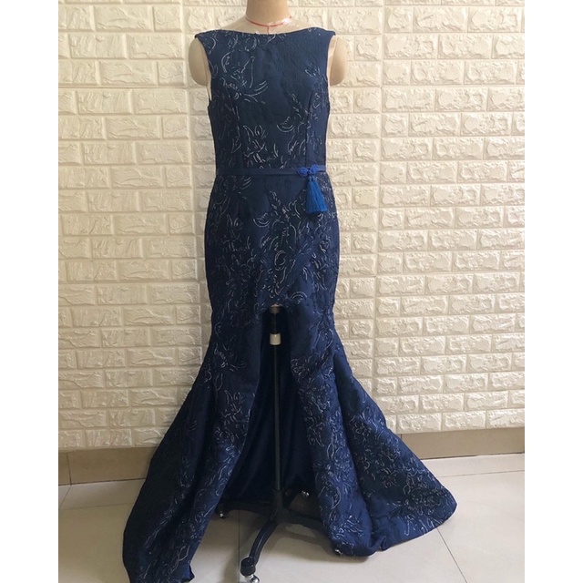 Gaun Mermaid Navy preloved