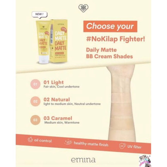 ☃Cutezz_Ching1☃Emina Daily Matte Bb Cream SPF 25 PA++ 16g