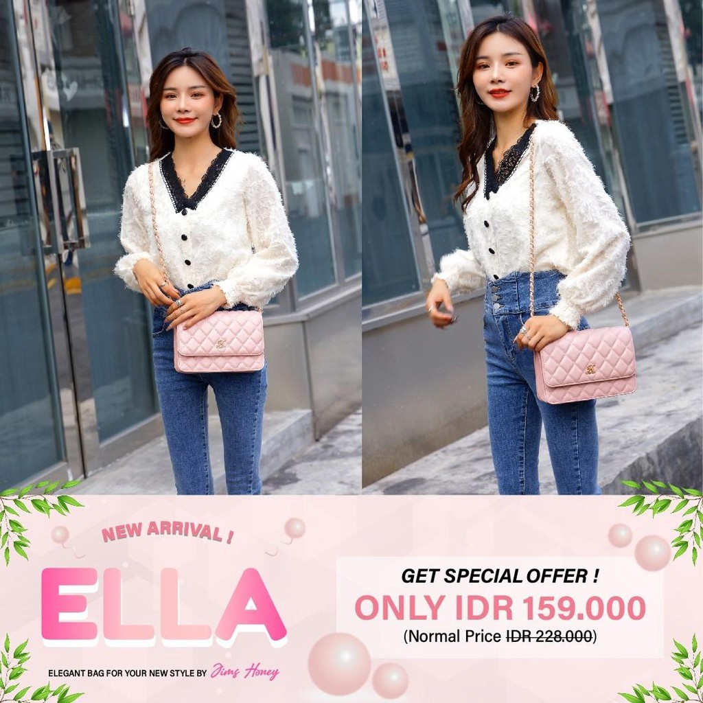 Jims Honey Ella Bag Tas Selempang Wanita Murah Import Sling Cewek Casual Fashion Korea Jimshoney