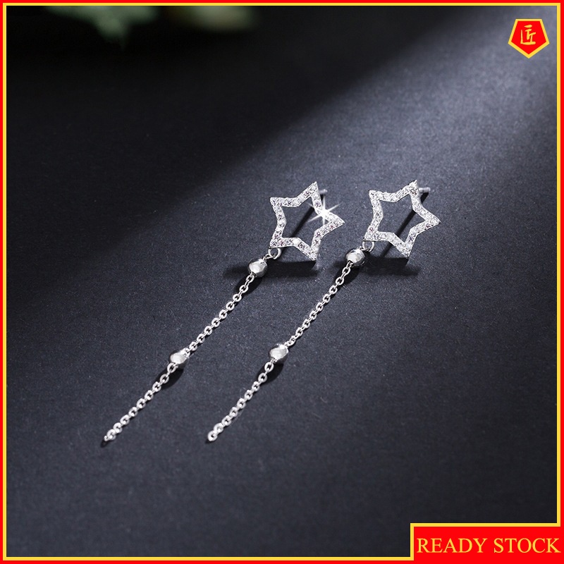 [Ready Stock]Elegant All-Matching Pentagram Earrings Cute and Graceful