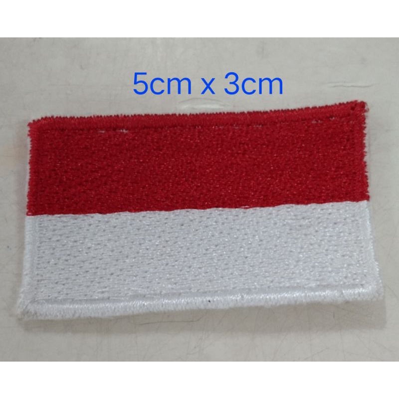emblem bendera Indonesia merah putih 5cm x 3cm
