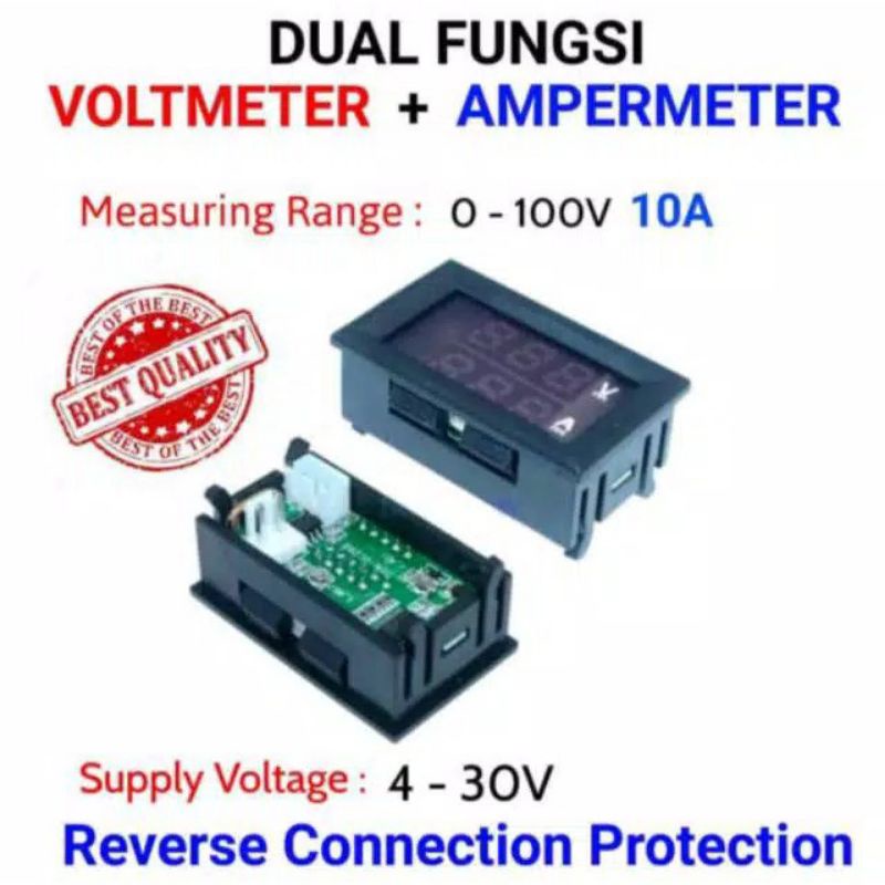 Volt meter dan Amper meter DC digital volt meter digital Amper meter digital dc 0-100v 10A