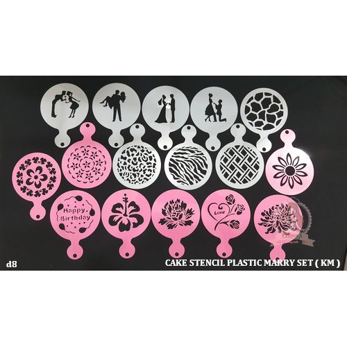 

Cake stencil plastic marry set (KM)