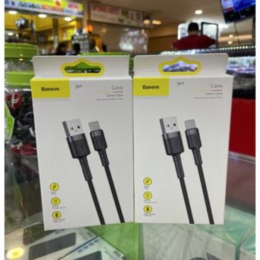 Kabel Data Usb Type C 2A Baseus Cafule 3Meter-Hitam