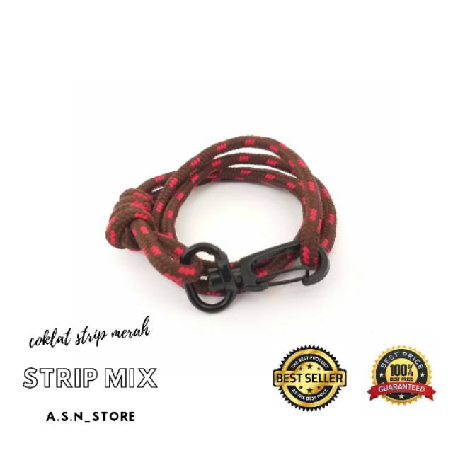 Gelang Tali Pria Prusik Jangkar Motif Strip Unisex Pria Wanita - Prusik Gelang Tali