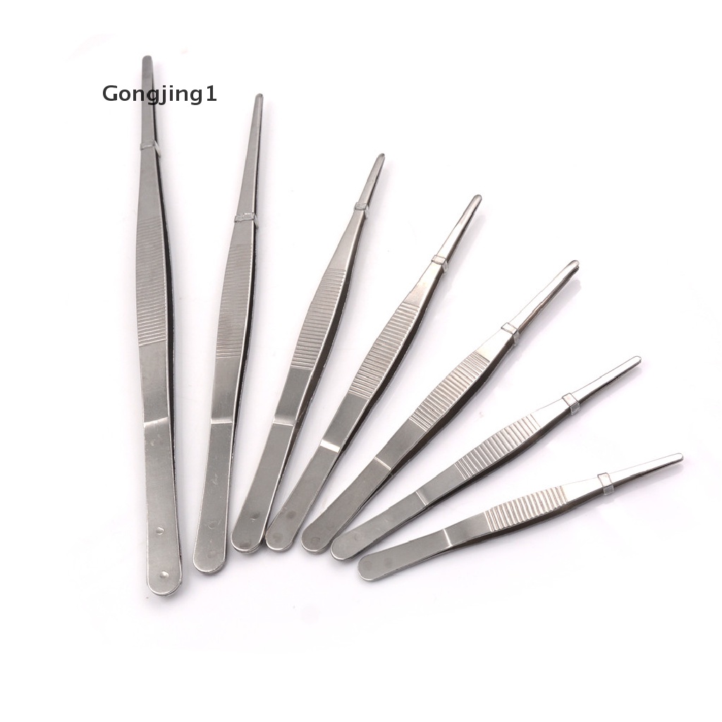 Gongjing1 Pinset Panjang Lurus Bahan Stainless Steel Untuk Tanaman Akuarium / Bbq