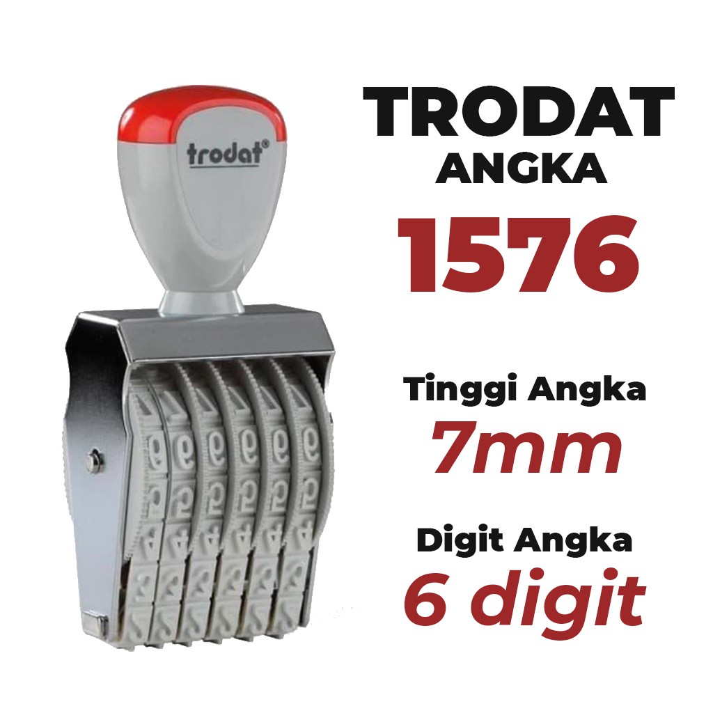 

Stempel Trodat Angka 1576 - 6 Digit 7 mm