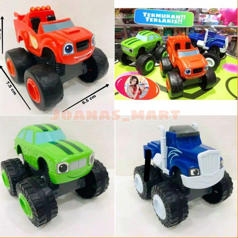 [KODE PRODUK T8T7959] 3in1 Mobil Truk Blaze And The Monster Machines Mini Mainan Mobilan Hiasan Kue 