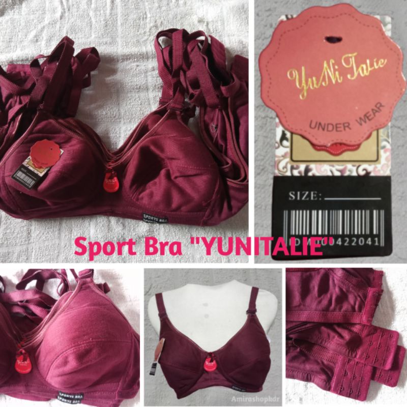 Yunitalie Bra Bh Wanita Dewasa Jumbo Cup Besar Size 44 46 Tanpa Busa Spon