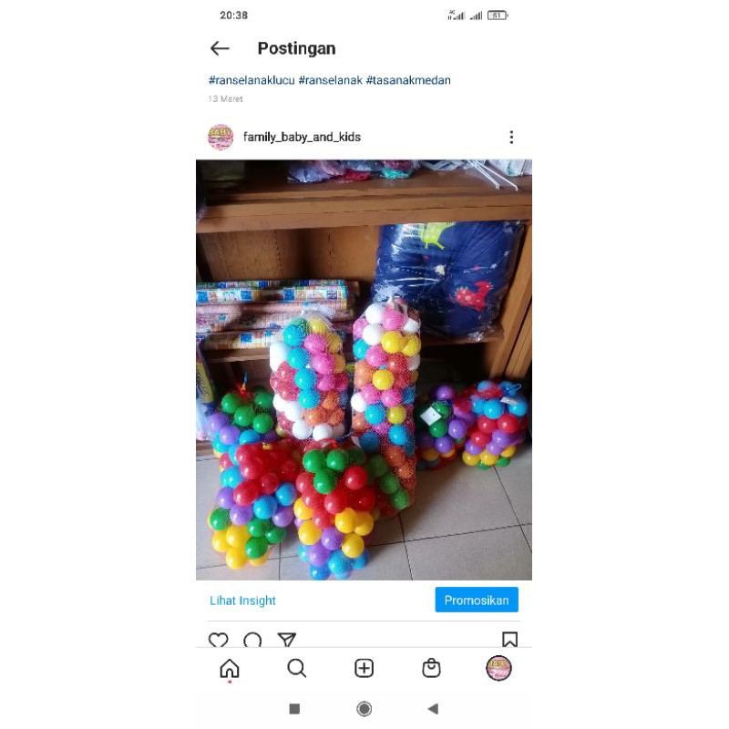 Mandi bola anak / bola plastik ( BISA COD GOSEND GRAB EXPRESS