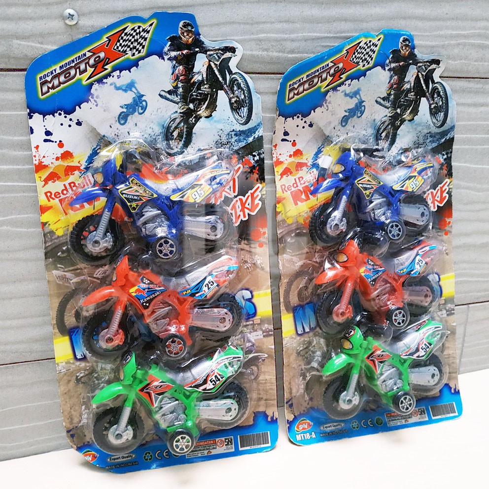 Mainan Anak Rocky Mountain MotoX 3in1 | Diecast Motor Cross Trail | Sepeda Motor Trail Mini