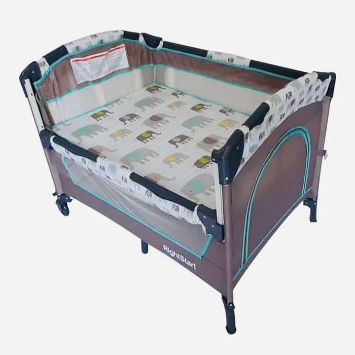 Right Start Playard Box Tidur Bayi Elephant Blue