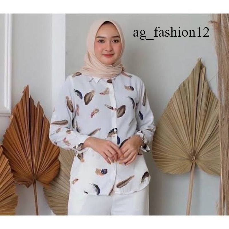 Model baju wanita dewasa terbaru 2021 lengan panjang BULU/baju blouse wanita/kemeja wanita kekinian/