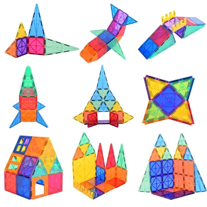 magnetic tiles 78pcs - magnatiles alike - mainan edukasi anak