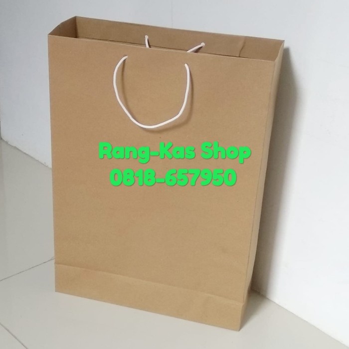 

✨ BISA COD ✨ Paper bag Coklat Polos kraft XL doff