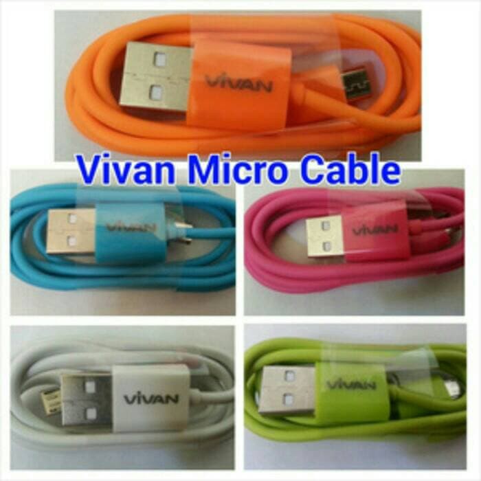 CABLE / KABEL MICRO USB VIVAN FOR ANDROID BB MULTI COLOUR - KD515