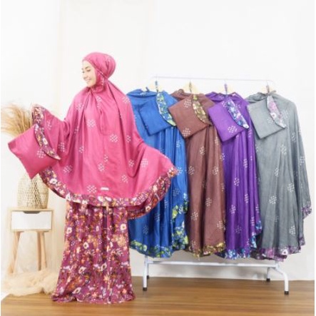 [600gr] Mukena Dewasa / Rayon Bali / Flower Variasi Rampel Jumbo / Bahan Adem