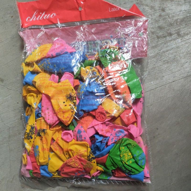 Balon Latek jishinduo 12 in motif Fulkadot isi 100 Pcs