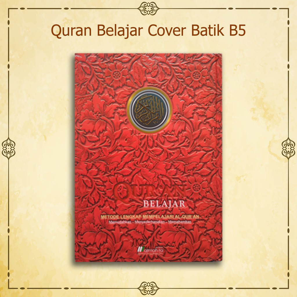 kitab alquran promo / Al Quran Belajar Cover Batik B5 Merah