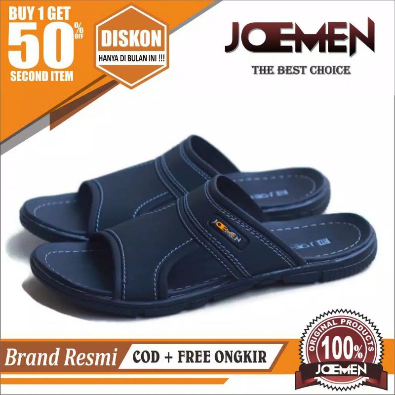 Sandal Kulit Pria Original Joemen Trendi Fashion (Bayar Ditempat)