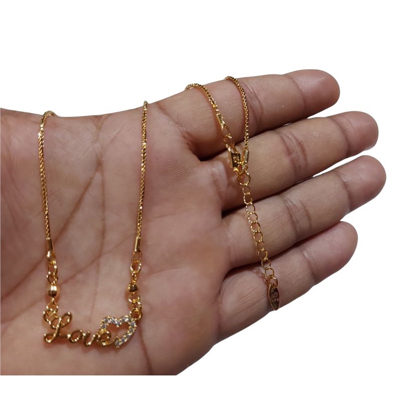 Kalung xuping kalung dewasa love lapis emas gold KL 088