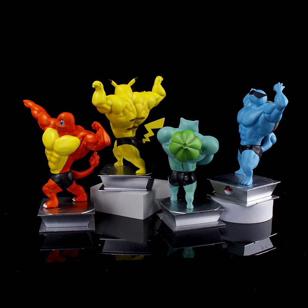 Action Figure Desain Anime Pokemon Pikachu Bulbasaur Bahan PVC Ukuran 7 Inci Untuk Koleksi