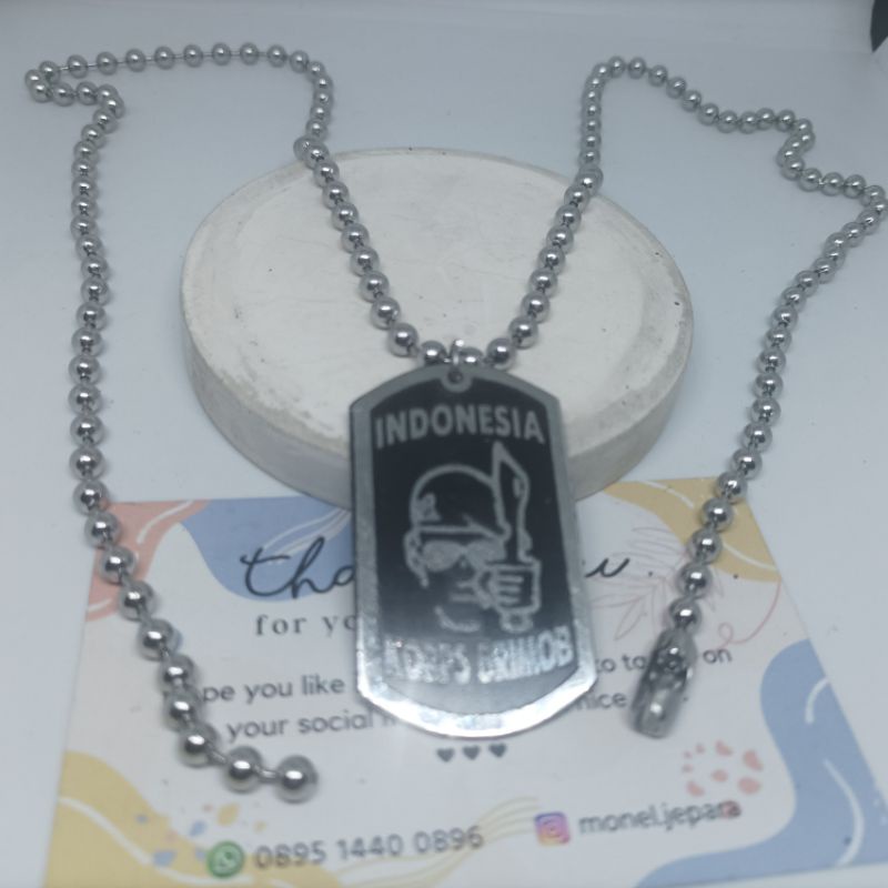 Kalung Logo Indonesia KORPS BRIMOB (Stainless Asli)
