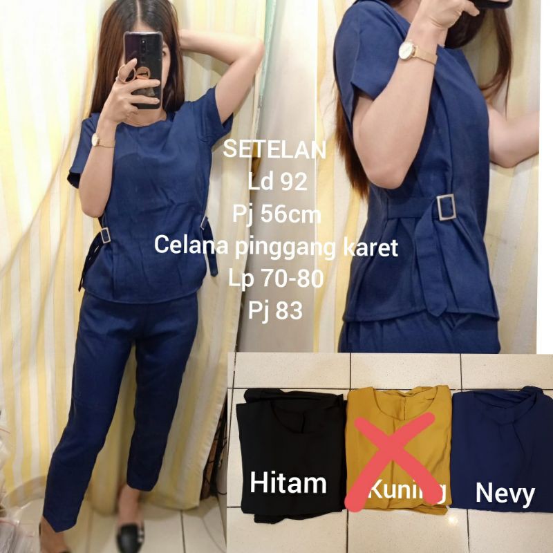SETELAN WANITA IMPORT HIGH QUALITY ONE SET FASHION CANTIK BAHAN HANAKO HALUS