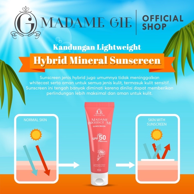 MADAME GIE Madame Protect Me Sunscreen SPF 30 PA +++ With Calendula - Skincare Sunblock Madamegie