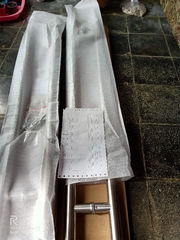 Handel Pintu Kaca Aluminium Stainles Door Pull Handle Pintu Bentuk H Pipa Bulat 802 As 80 X 100 Cm