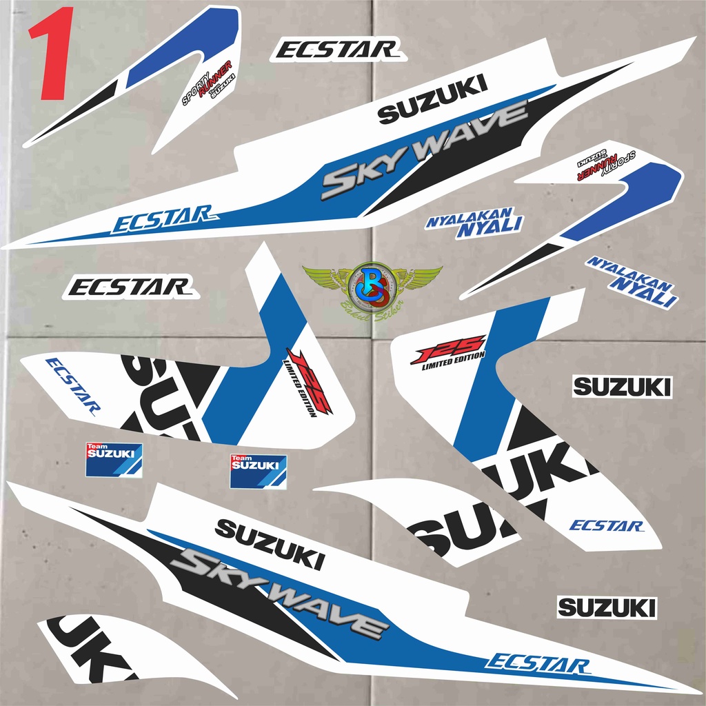 jual striping suzuki skywave ecstar limited edition