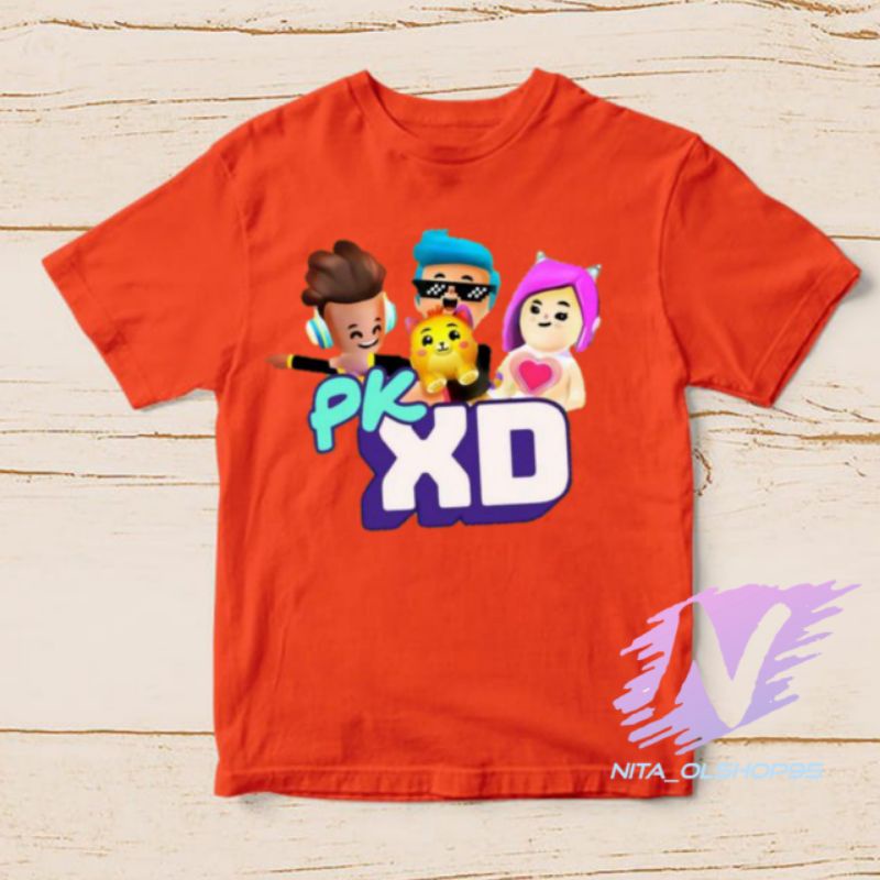 kaos PK xd game terpopuler baju kaos anak PK xd mobile