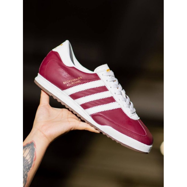 ADIDAS BECKENBAUER MAROON WHITE ORIGINAL OEM SNEAKERS PRIA