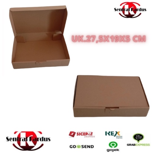 

NEW(ISI 10 PCS )BOX 27x18,5x5cm NON LAMINASI - 10 Pcs/karton | kardus polos | kardus jadi | online shop | souvenir | pizza | box | kardus baju | custom