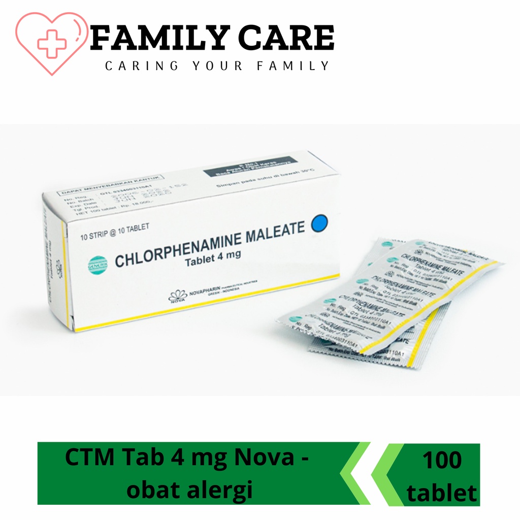 CTM NOVA box isi 100 tablet 4 mg obat alergi