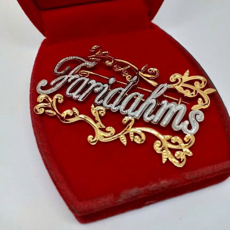 BROS NAMA (PEMBUATAN 2 HARI) BROS CUSTOM /BROS UKIR TEMPAH NAMA/ BROS BOLEH PESAN NAMA