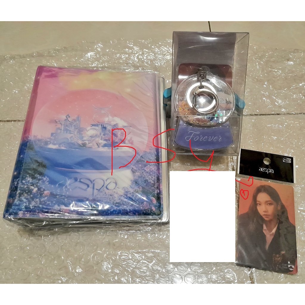 TAKE ALL OFFICIAL AESPA KARINA CASHBEE FOREVER SHAKER KEYRING COLLECT BOOK POSTCARD FOREVER