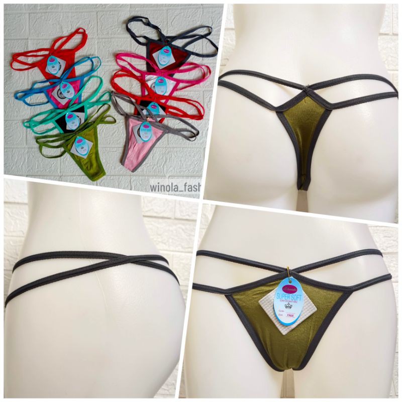 Celana Dalam Wanita/CD Sexy Mini Bahan Rayon Tali Silang - MRD 2169