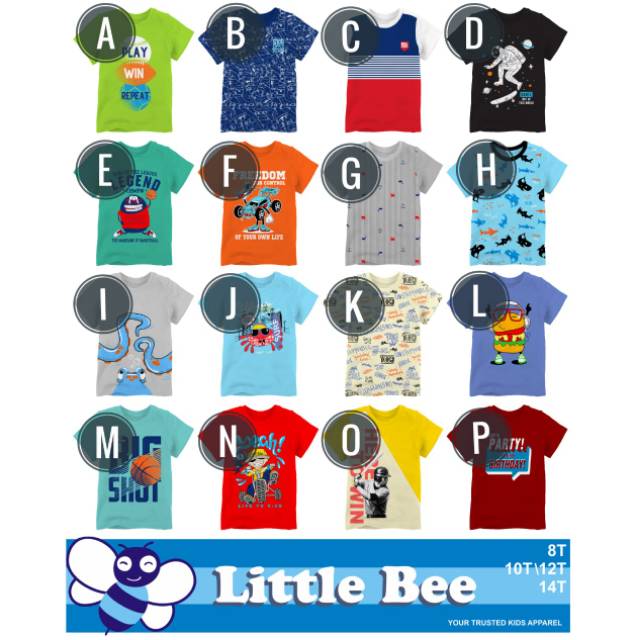  Kaos  anak  laki laki Little Bee  bahan adem Shopee Indonesia