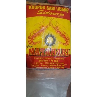 

kerupuk Sari Udang cap Matahari 500gr mentah