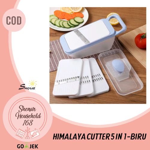 SHENAR , HIMALAYA CUTTER 5IN1  PEMOTONG SATUR  MULTIFUNGSI PATUTAN SERUTAN BUAH SAYUR   MANDOLINE UNIK VIRA ALAT POTONG PISAU  SERUT - BISA COD