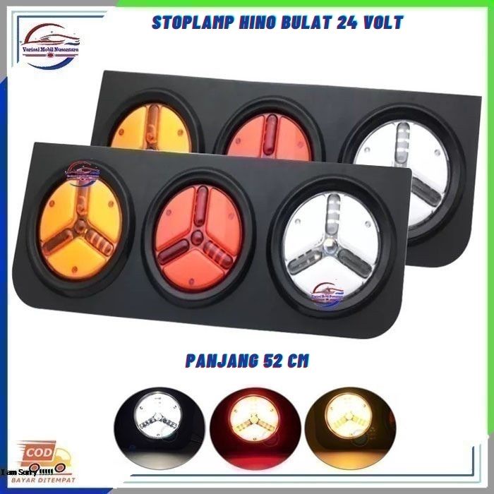 Lampu Stop lamp Lampu Rem Stoplamp Led Bulat Running Light Belakang Truk Truck 24 Volt