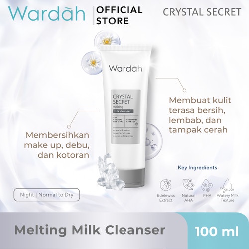 PROMO Wardah Crystal Secret Melting Milk Cleanser/WARDAH/MILK/PEMBERSIH WAJAH