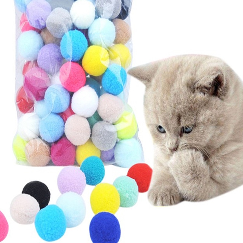 Jual 30pcs Cat Toy Plush Balls Kitten 