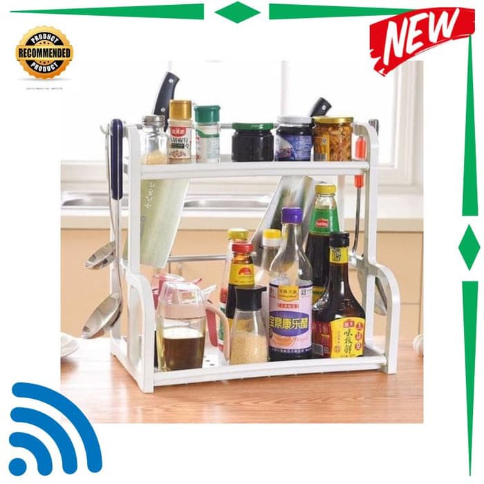 

SALE 068 Rak dapur serbaguna Rak bumbu Rak pisau bahan pp stainless