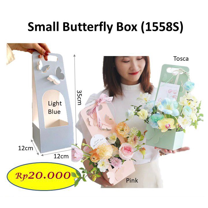 

Small butterfly box 1558S kantong bunga - kotak bunga - barang florist