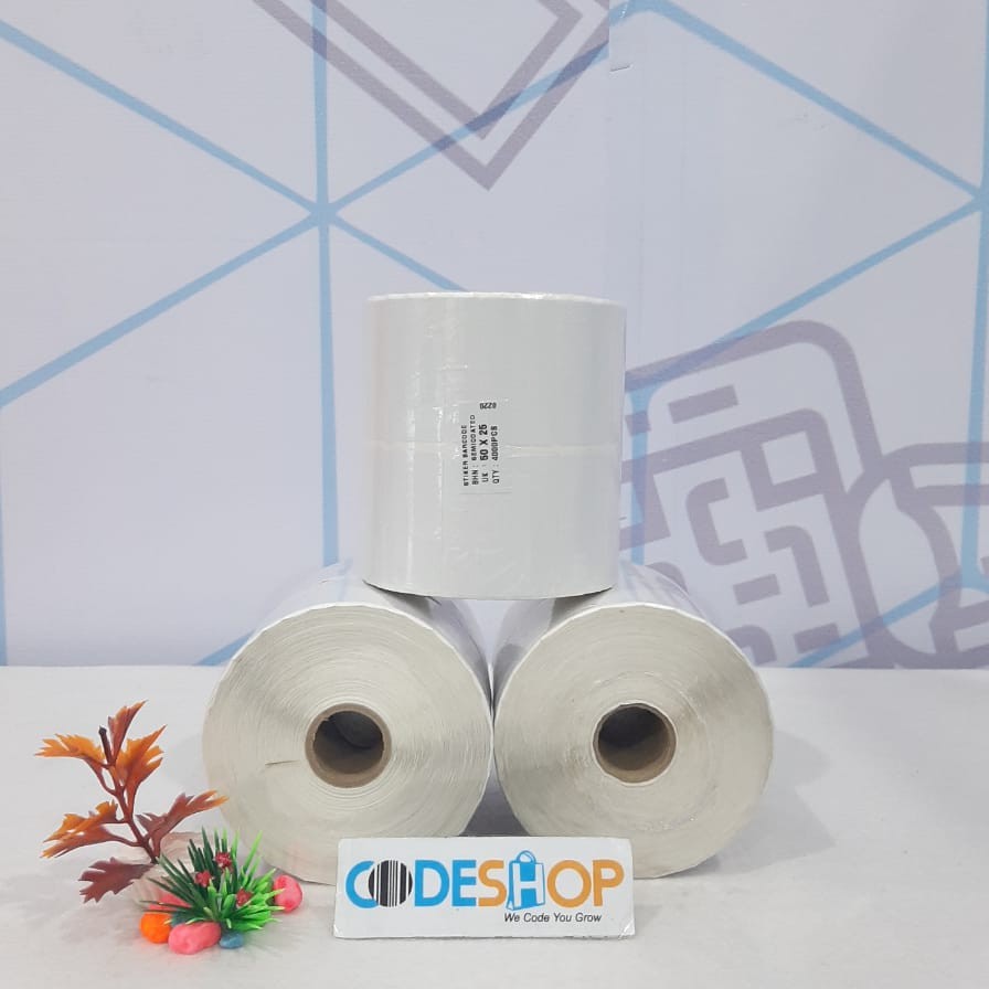 PROMO KERTAS STIKER LABEL BARCODE 50X25 - 50 X 25 2LINE 4000pcs